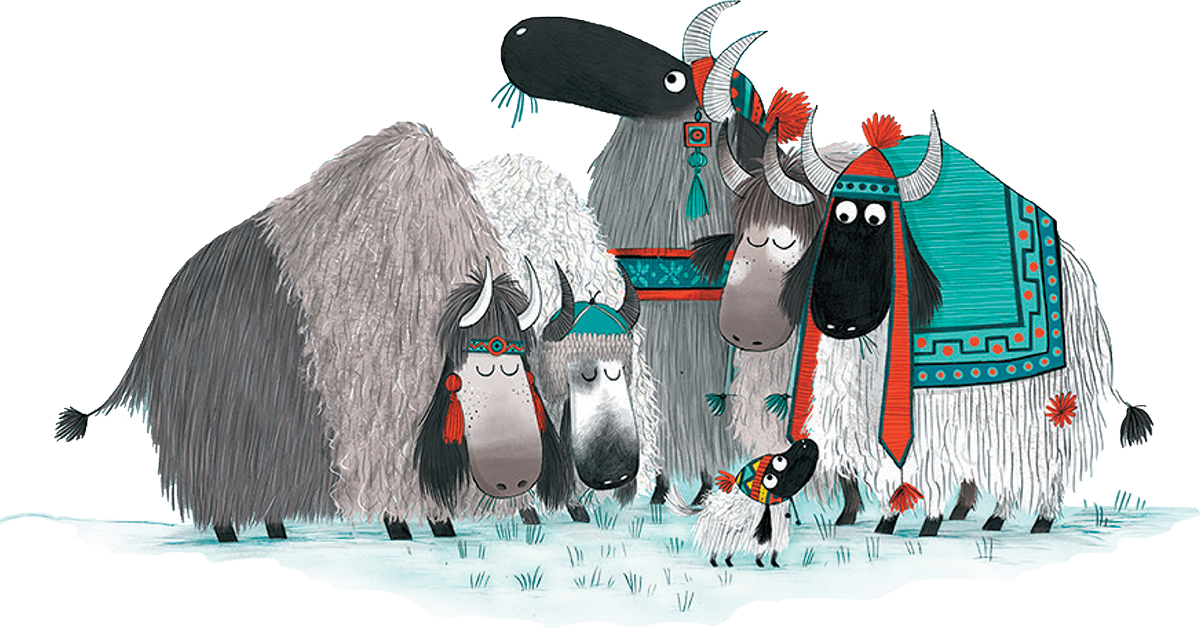 Catalog art of yaks